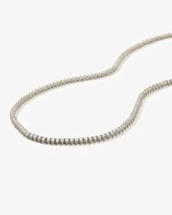 Not Your Basic Tennis Necklace - Silver|White Diamondettes 11 Not Your Basic Tennis Necklace - Silver|White Diamondettes -Melinda Maria 004 7f81245b 4453 433b b944 0d8e55c4343f