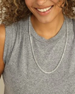 Lil Queen's Tennis Necklace - Silver|White Diamondettes -Melinda Maria 10 05 20231222