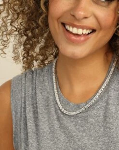 The Queen's Tennis Necklace - Silver|White Diamondettes -Melinda Maria 10 05 20231256 6bdd8226 8665 4b2d bd85 d7b1c4ee2425