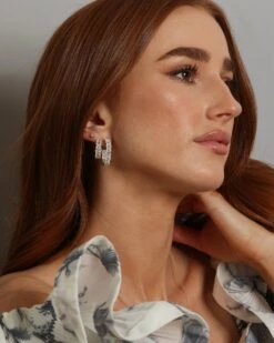 The Queen's Hoops .75" - Gold|White Diamondettes 11 The Queen's Hoops .75" - Gold|White Diamondettes -Melinda Maria 167A2878 2434bcab 9841 4eec a209 5de7add70f80