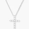 "Oh She Fancy" Small Cross Pendant - Silver|White Diamondettes -Melinda Maria 4932332B E73D 4CA0 86BE 60870B0749C0 ea46dc82 ad92 4f9f a932 1db18569b6b4