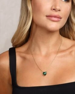 The Allison Emerald Heart Necklace - Gold|Emerald -Melinda Maria 8 16 20231997 v2copy