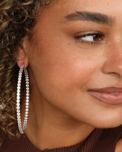 Heiress Hoops 3" - Silver|White Diamondettes 9 Heiress Hoops 3" - Silver|White Diamondettes -Melinda Maria 8 24 232985 v1 477d0385 52af 495e 9892 ee64ba992c9c