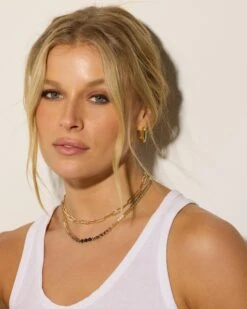 Lil Frankie Chain Huggies - Gold -Melinda Maria AbbyLook11 SeptemberFallFavorites 150647 1