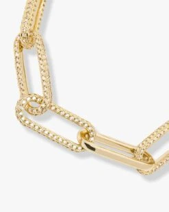 Carrie Pavé Chain Necklace - Gold|White Diamondettes 10 Carrie Pavé Chain Necklace - Gold|White Diamondettes -Melinda Maria BRACELET PAVEH GOLD V2 34b9f98f 7a56 4843 b73d 64218782af71