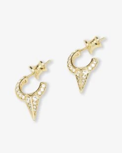 Baby Gabriella Pavé Single Spike Earrings - Gold|White Diamondettes -Melinda Maria BabyGabriellaPaveSingleSpikeEarrings E7116 G P V2 0a8df14a 74f7 419b ab3c 0580e50dd15e