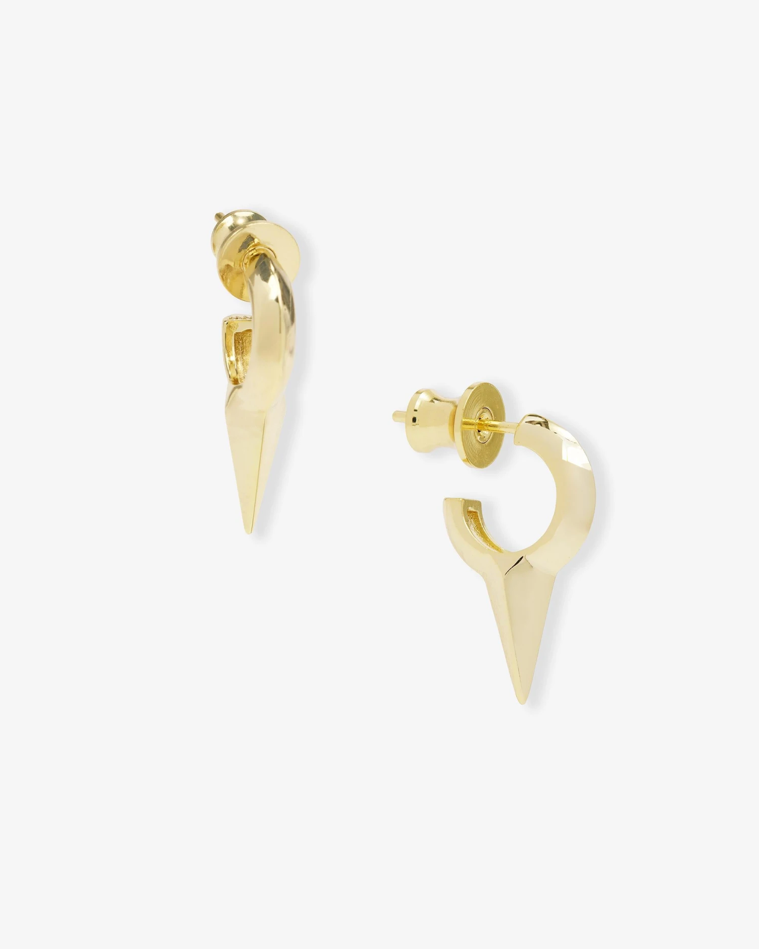 Baby Gabriella Smooth Single Spike Earrings - Gold 3 Baby Gabriella Smooth Single Spike Earrings - Gold