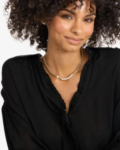 Baby Julian Loves Diamonds Necklace - Gold|White Diamondettes -Melinda Maria BabyJulianLovesDiamondsNecklace16 N6397 G WTCZ 16 E V2