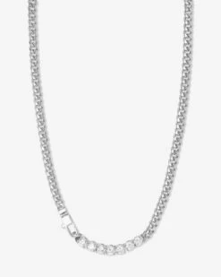 Baby Julian Loves Diamonds Necklace - Silver|White Diamondettes