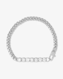 Baby Julian Loves Diamonds Bracelet - Silver|White Diamondettes
