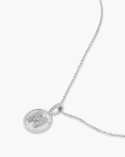 Baby Love Letters Medallion Necklace - Silver|White Diamondettes -Melinda Maria BabyLoveLettersMedallionNecklace m N6354 P S v2 accae1f7 df55 4455 b4ce 4f1690a497c7
