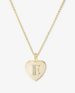 Baby Love Letters Pendant Necklace - Gold|White Diamondettes -Melinda Maria BabyLoveLettersPendantNecklace N6415 G WTCZ E P V1