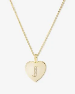 Baby Love Letters Pendant Necklace - Gold|White Diamondettes -Melinda Maria BabyLoveLettersPendantNecklace N6415 G WTCZ J P V1