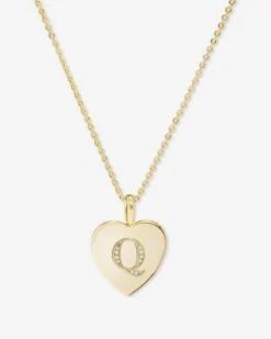 Baby Love Letters Pendant Necklace - Gold|White Diamondettes -Melinda Maria BabyLoveLettersPendantNecklace N6415 G WTCZ Q P V1