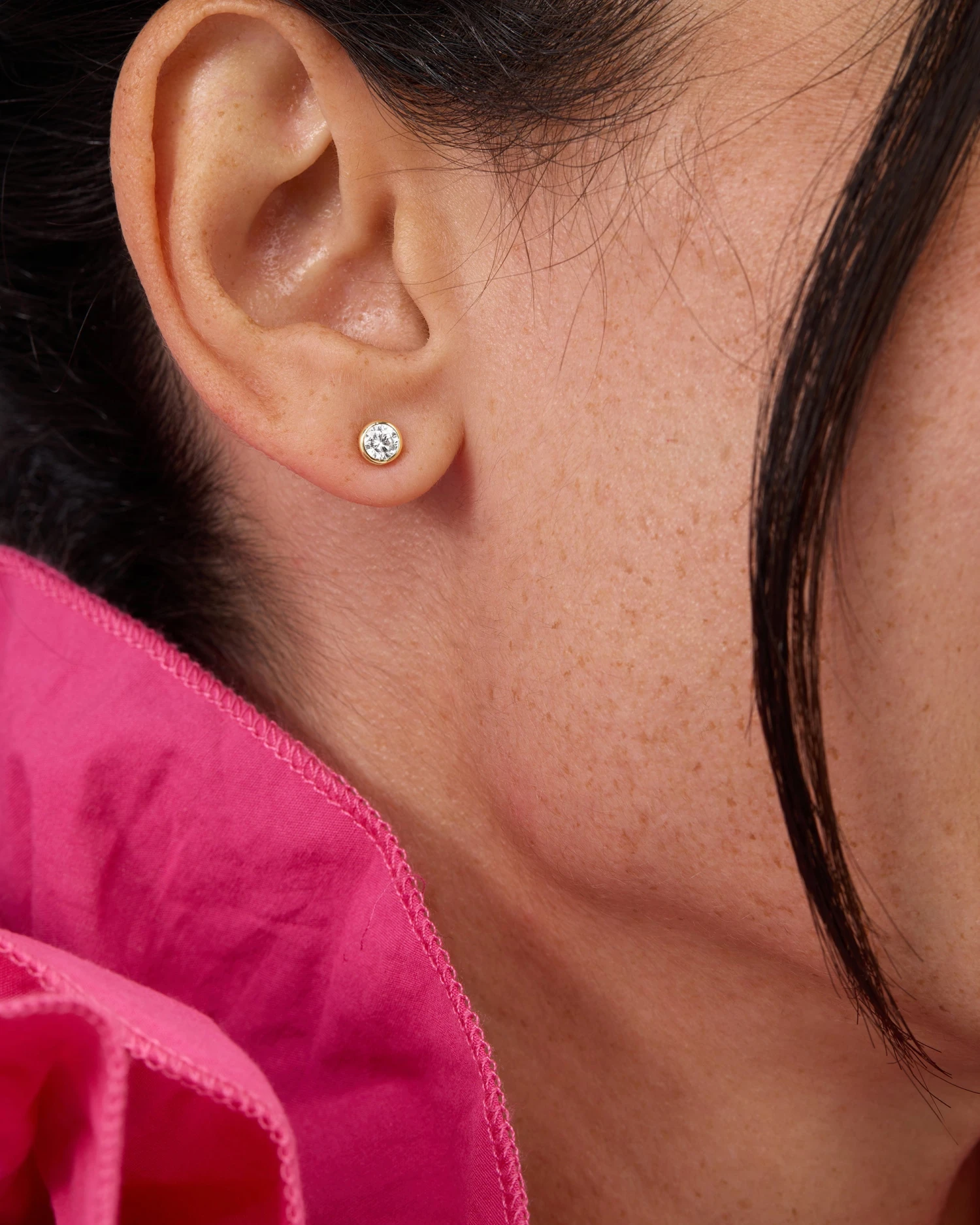 Baroness 4mm Studs - Gold|White Diamondettes 4 Baroness 4mm Studs - Gold|White Diamondettes - Image 2