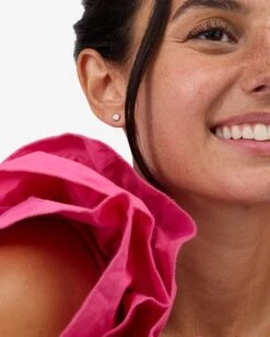 Baroness 4mm Studs - Silver|White Diamondettes -Melinda Maria Baroness4mmStuds E7106 S E V2a