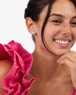 Baroness 6mm Studs - Gold|White Diamondettes -Melinda Maria Baroness6mmStuds E7107 G E V2