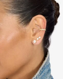 Baroness Ear Cuff - Gold|White Diamondettes 7 Baroness Ear Cuff - Gold|White Diamondettes -Melinda Maria BaronessEarCuff E4080 G WTCZ2469