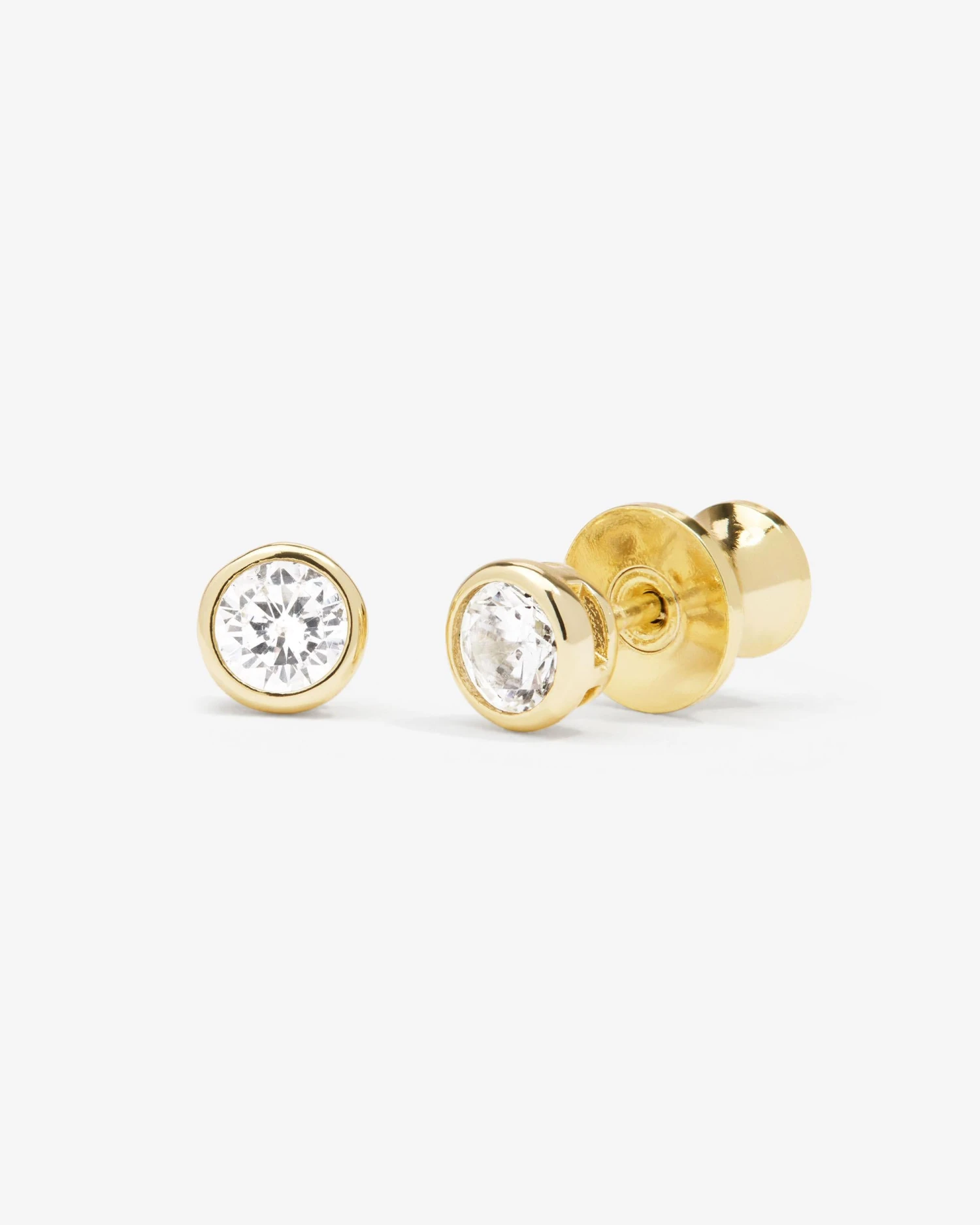 Baroness 4mm Studs - Gold|White Diamondettes 3 Baroness 4mm Studs - Gold|White Diamondettes