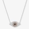 Black Evil Eye Necklace - Silver|Black Diamondettes