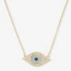 Blue Evil Eye Necklace - Gold|White Diamondettes