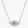 Blue Evil Eye Necklace - Silver|White Diamondettes -Melinda Maria BlueEvilEyeNecklace N6374 P S V1 95dd005c 0a0b 48fd 8e7b 5a02ec6bda65