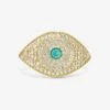 Blue Opal Evil Eye Ring - Gold|Blue Opal