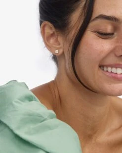 Duchess 4mm Studs - Gold|White Diamondettes -Melinda Maria Duchess4mmStuds E7098 G E V2