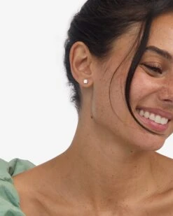 Duchess 4mm Studs - Silver|White Diamondettes -Melinda Maria Duchess4mmStuds E7098 S E V2