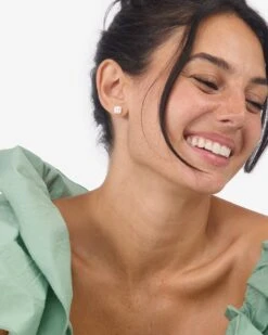 Duchess 6mm Studs - Gold|White Diamondettes -Melinda Maria Duchess6mmStuds E7099 G E V2