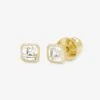 Duchess 4mm Studs - Gold|White Diamondettes 1 Duchess 4mm Studs - Gold|White Diamondettes -Melinda Maria Duchess 4mm Studs E7098 G WT P V1
