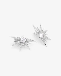Gabriella Sunburst Stud Earrings - Silver|White Diamondettes -Melinda Maria E3760SWTCZ V3 1024x bd0b4615 719b 4c4d bed2 682fdab49aad