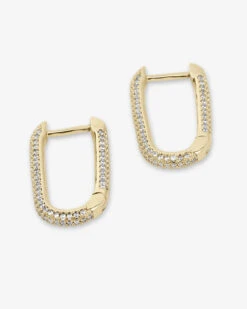 Carrie Pavé Chain Huggies - Gold|White Diamondettes -Melinda Maria E6079GWTCZ V2 2bdcff8a 8939 4f2c 8f6f 7fa2081dca3f