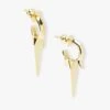 Gabriella Smooth Triple Spike Earrings - Gold