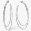 Big Ass Doubled Hoops 2.5" - Silver|White Diamondettes -Melinda Maria EAR BIG S HOOP V1 35987ef3 28f4 477c 9501 37b65ddf4f19