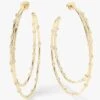 Big Ass Doubled Hoops 2.5" - Gold|White Diamondettes -Melinda Maria EAR LARGE G HOOP V1 b61e491c 8c3f 46cf 9a8c b3033c898496