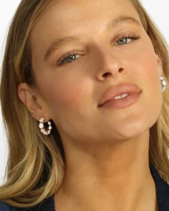 She's An Icon Hoops .75" - Silver|White Diamondettes -Melinda Maria EmptyName10 v1 b32e2fdc f917 41fd 9bfe adb0e15d8e7b