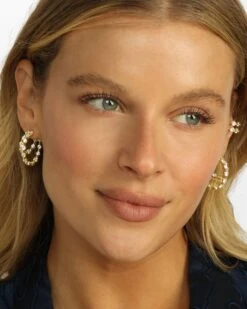 She's An Icon Double Hoops - Gold|White Diamondettes -Melinda Maria EmptyName14 v1 5e74bfaa ce06 4950 b896 f9810d23a734