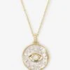 Evil Eye Medallion Necklace - Gold|White Diamondettes -Melinda Maria EvilEyeMedallionNecklace N6371 P G V1 aa0f3664 aeba 44c2 b78f 8c5d1e71ffdf
