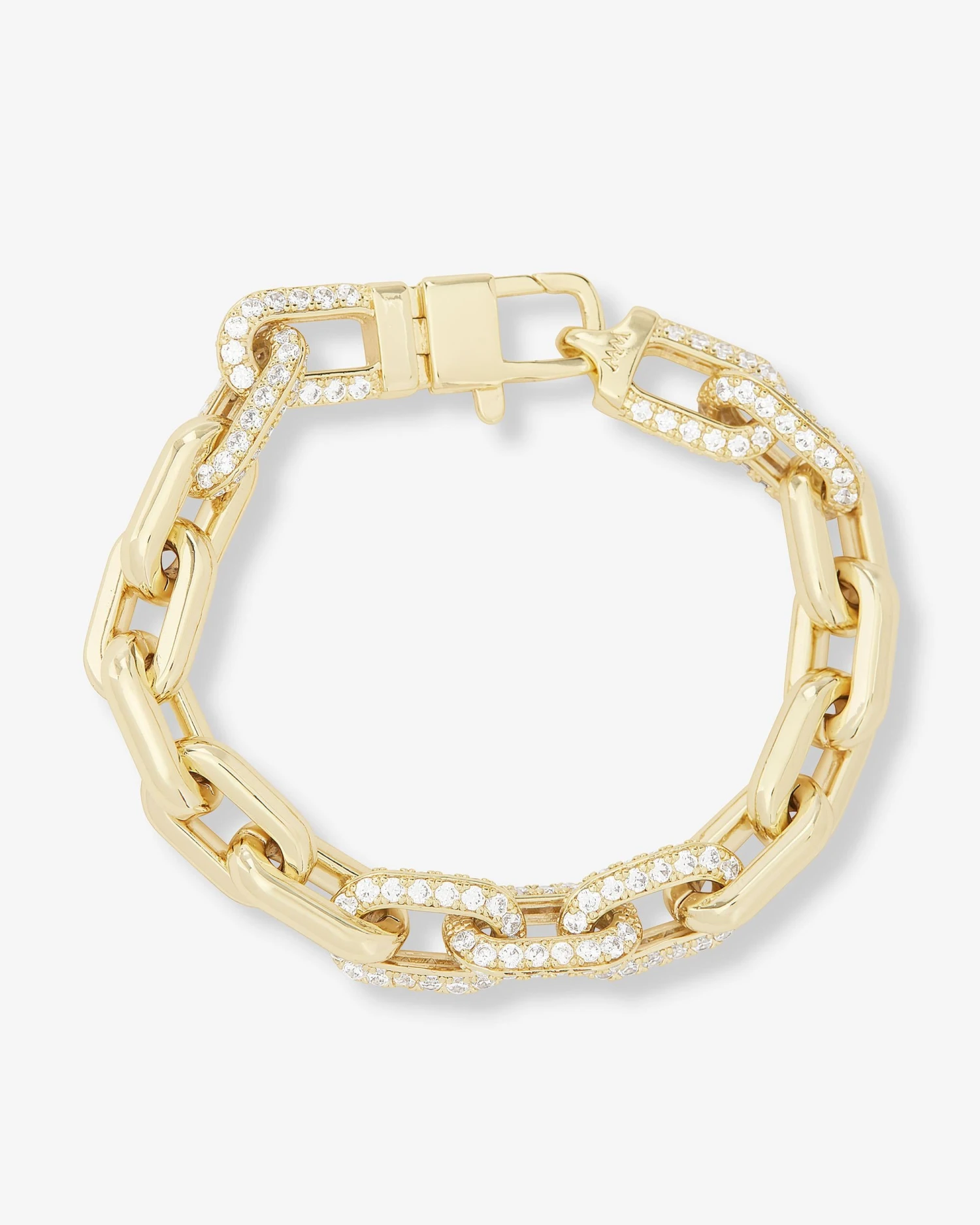 Frankie Pavé Chain Bracelet - Gold|White Diamondettes 2 Frankie Pavé Chain Bracelet - Gold|White Diamondettes