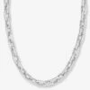 Frankie Pavé Chain Necklace - Silver|White Diamondettes -Melinda Maria FrankiePaveChainNecklace N6385 S WT P V1 23063054 43c3 4230 91ef 141dc30f9097