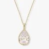 "She's So Stunning" Teardrop Necklace - Gold|White Diamondettes -Melinda Maria GWP N6245GWTCZ G V1 f49e5304 1b1d 4993 bd83 f51c64682ad9