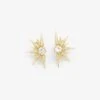 Gabriella Sunburst Stud Earrings - Gold|White Diamondettes 1 Gabriella Sunburst Stud Earrings - Gold|White Diamondettes -Melinda Maria GabriellaSunburstStudEarrings v1