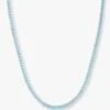 Grand Heiress Tennis Necklace - Gold|Blue Opal