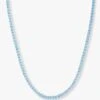 Grand Heiress Tennis Necklace - Silver|Blue Opal