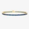 Grand Heiress Tennis Bracelet - Gold|Blue Sapphire Diamondettes