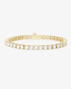 Grand Heiress Tennis Bracelet - Gold|White Diamondettes