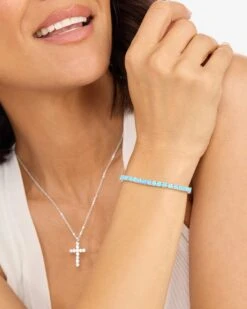 Grand Heiress Tennis Bracelet - Gold|Blue Opal -Melinda Maria GrandHeiressTennisBracelet B1358 S WTCZ E