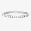 Grand Heiress Tennis Bracelet - Silver|White Diamondettes -Melinda Maria GrandHeiressTennisBracelet B1358 S WTCZ P V1