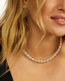 Grand Slam Tennis Necklace - Gold|White Diamondettes -Melinda Maria GrandSlamTennisNeck GWT E 12 06 2023 0241 R1 CR1 ebf6b943 89cf 4d53 9e77 ed428a254a55